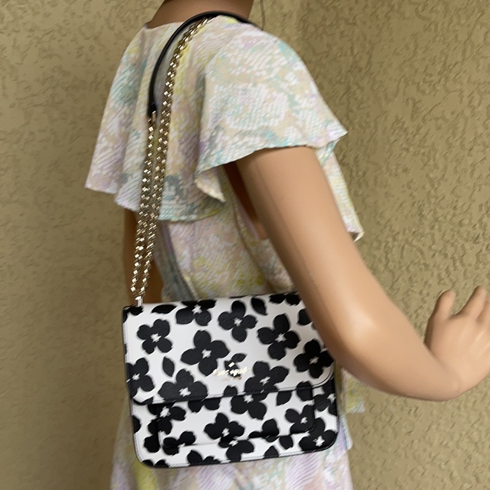 Kate Spade remi graphic blooms flap chain crossbody - Picture 8 of 16